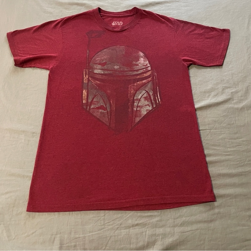 Star Wars Boba Fett Helmet Graphic
Red T Shirt Men's size medium